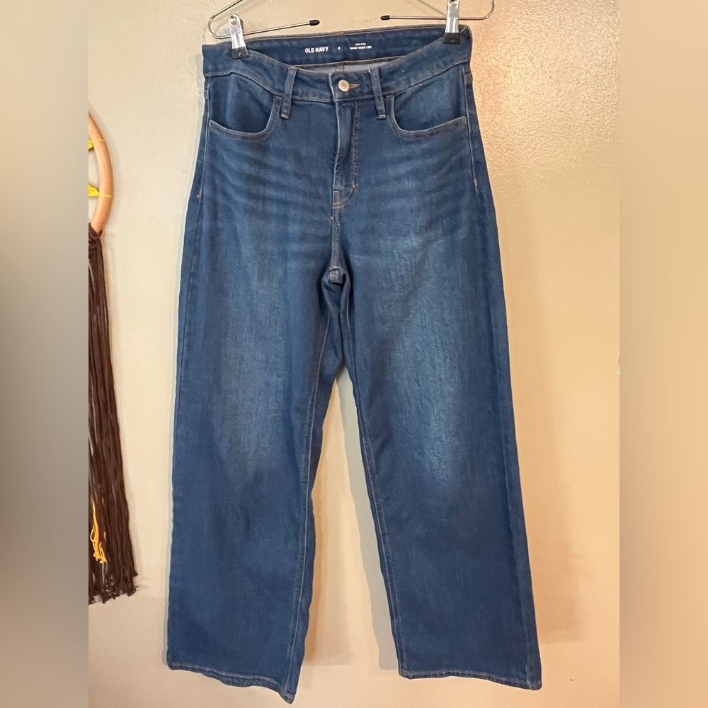 Old Navy Wow Wide Leg Jeans - Deep Blue size 4